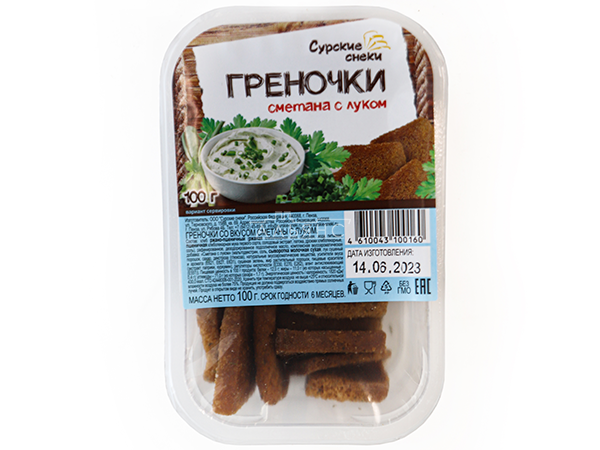 Сурские гренки Сметана с луком (100 гр) в Челябинске