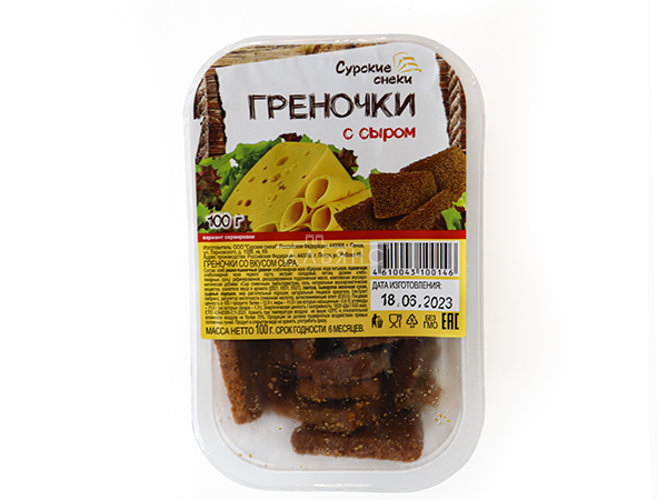 Сурские гренки со вкусом Сыра (100 гр) в Челябинске