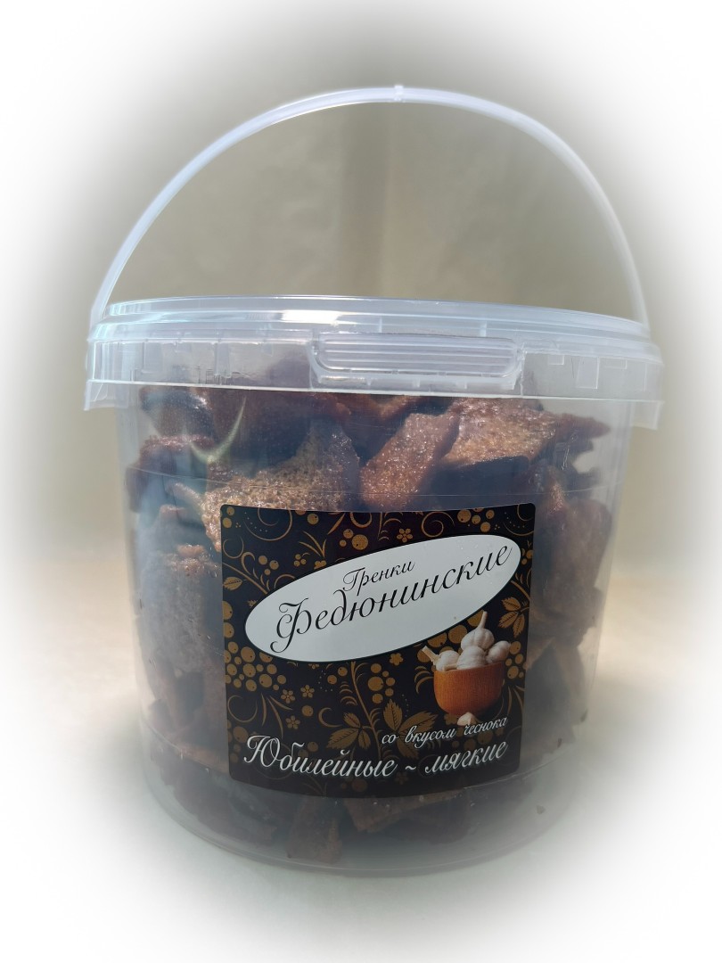 Гренки "ФЕДЮНИНСКИЕ" "Чеснок" (ведро 900 гр.) в Челябинске