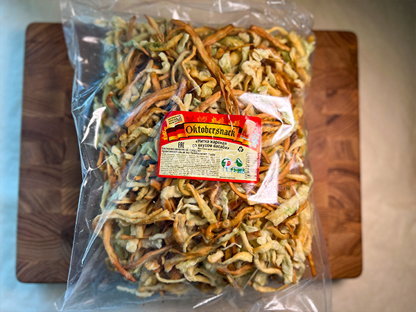 Нитка ЖАРЕНАЯ "Васаби" Oktobersnack 1 кг (сырный продукт) в Челябинске