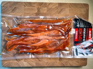 Рыба горячего копчения: Горбуша соломка по-корейски