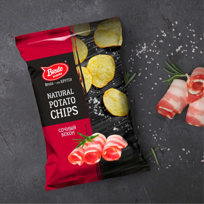 Картофель «Бруто» со вкусом бекона 130 гр. в Челябинске