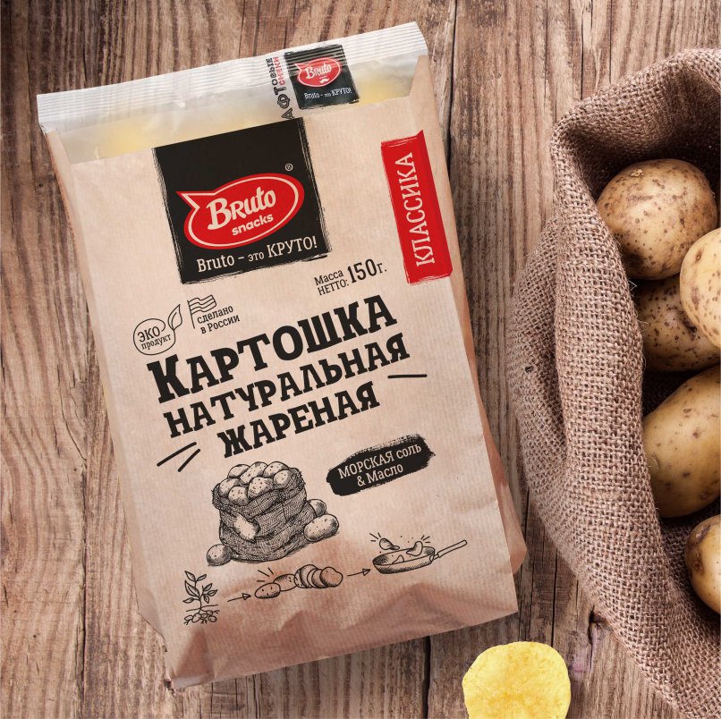 Картофель «Бруто» с солью 130 гр. в Челябинске