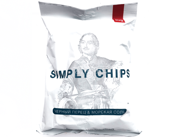 Картофельные чипсы "Simple chips" Морская соль и черный перец 80 гр. в Челябинске
